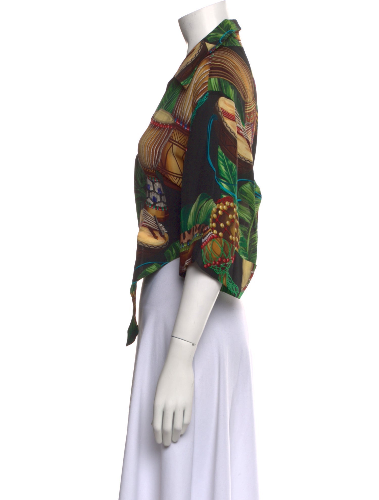 Dolce & Gabbana Silk Printed Polo