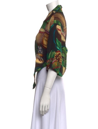 Dolce & Gabbana Silk Printed Polo