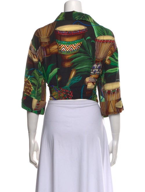 Dolce & Gabbana Silk Printed Polo