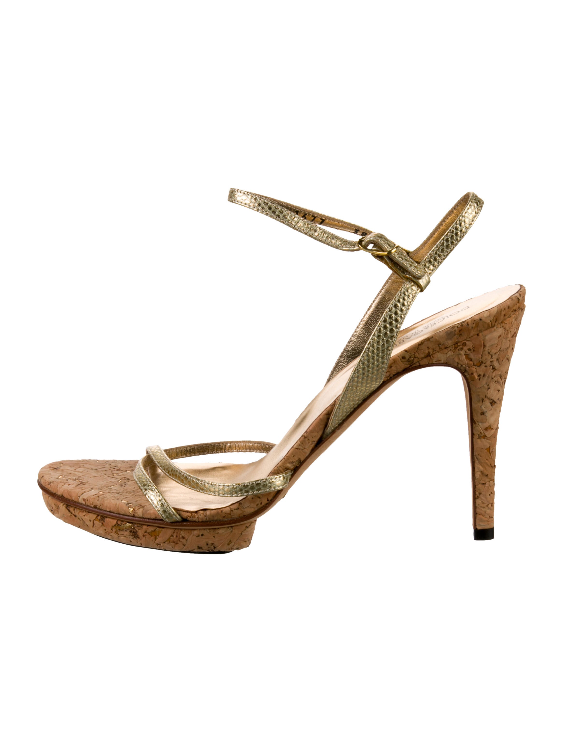 Dolce & Gabbana Leather Colorblock Pattern Sandals