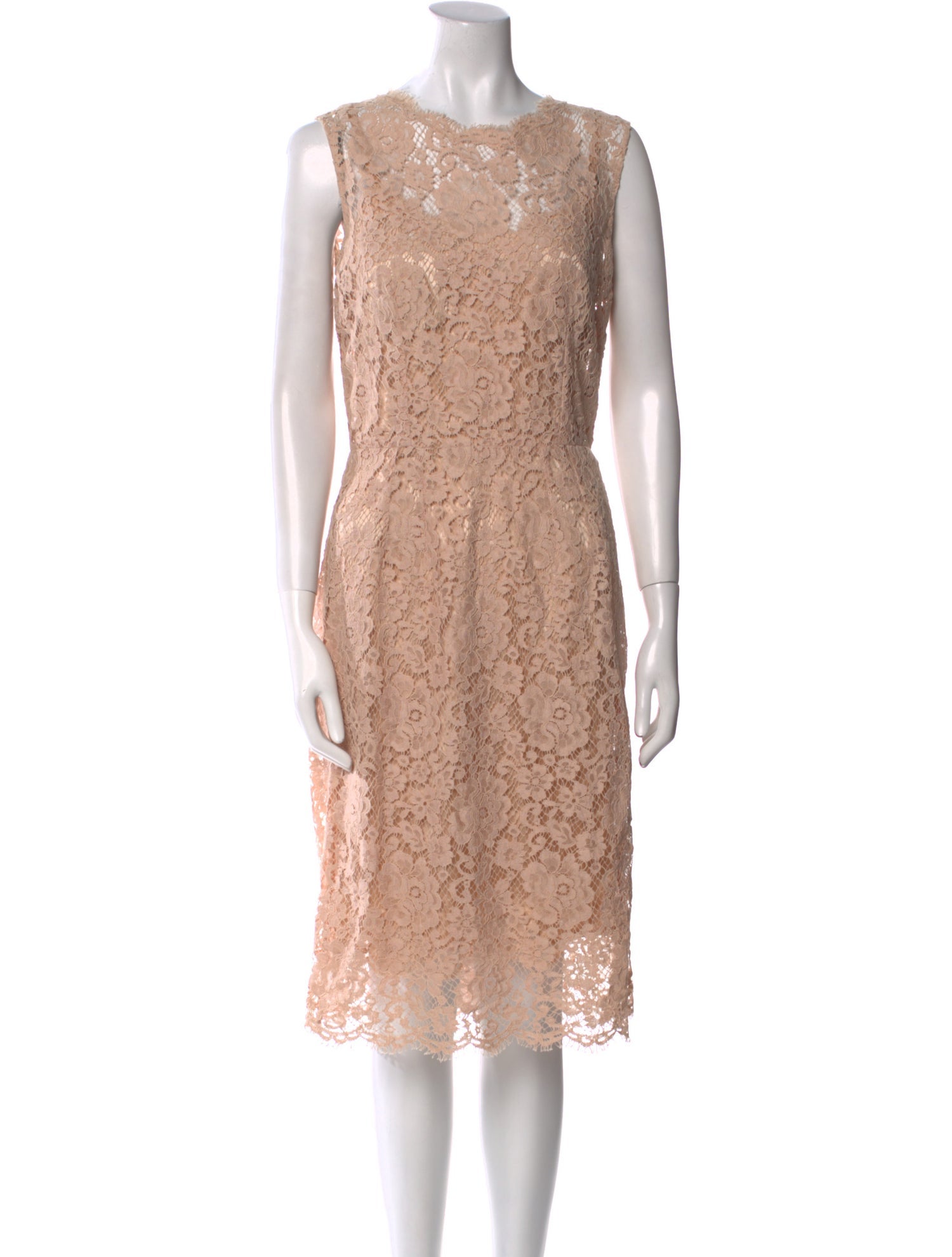 Dolce & Gabbana Lace Pattern Midi Length Dress