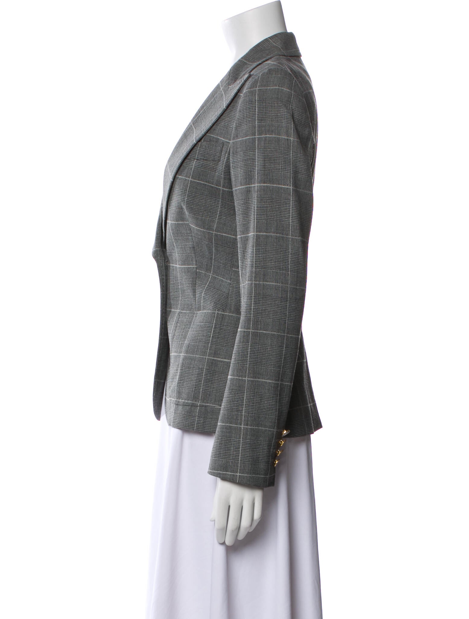 Dolce & Gabbana Virgin Wool Plaid Print Blazer