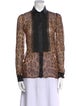 Dolce & Gabbana Silk Animal Print Button-Up Top