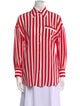 Dolce & Gabbana Silk Striped Button-Up Top
