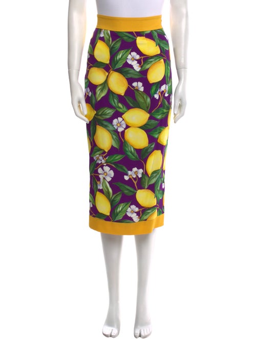Dolce & Gabbana Silk Midi Length Skirt