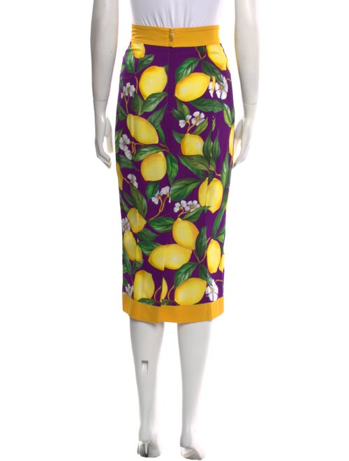 Dolce & Gabbana Silk Midi Length Skirt