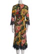 Dolce & Gabbana Floral Print Midi Length Dress