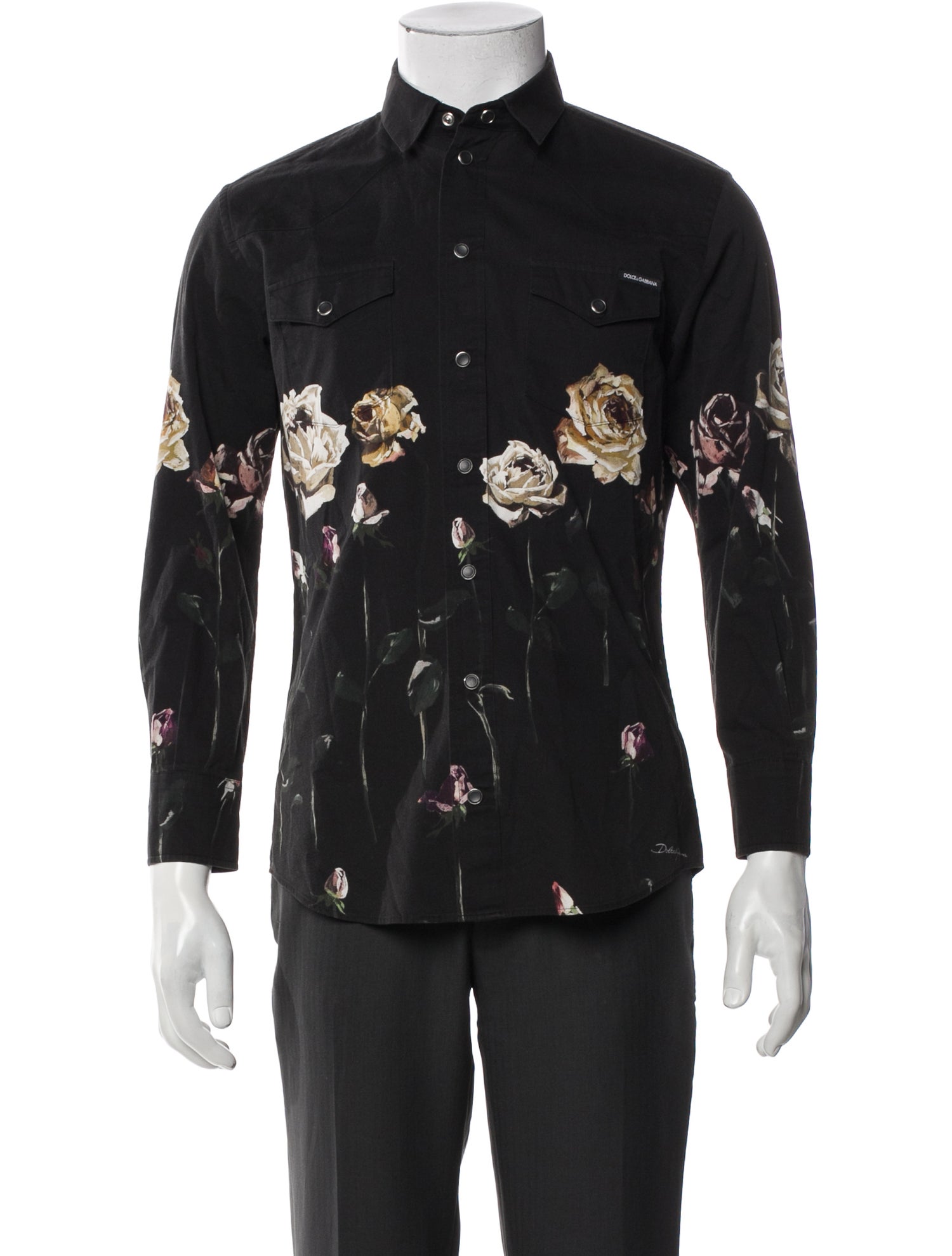 Dolce & Gabbana Floral Print Long Sleeve Shirt