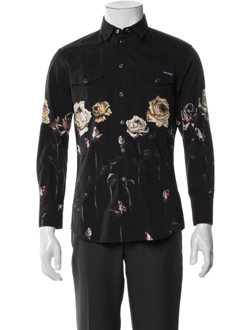Dolce & Gabbana Floral Print Long Sleeve Shirt