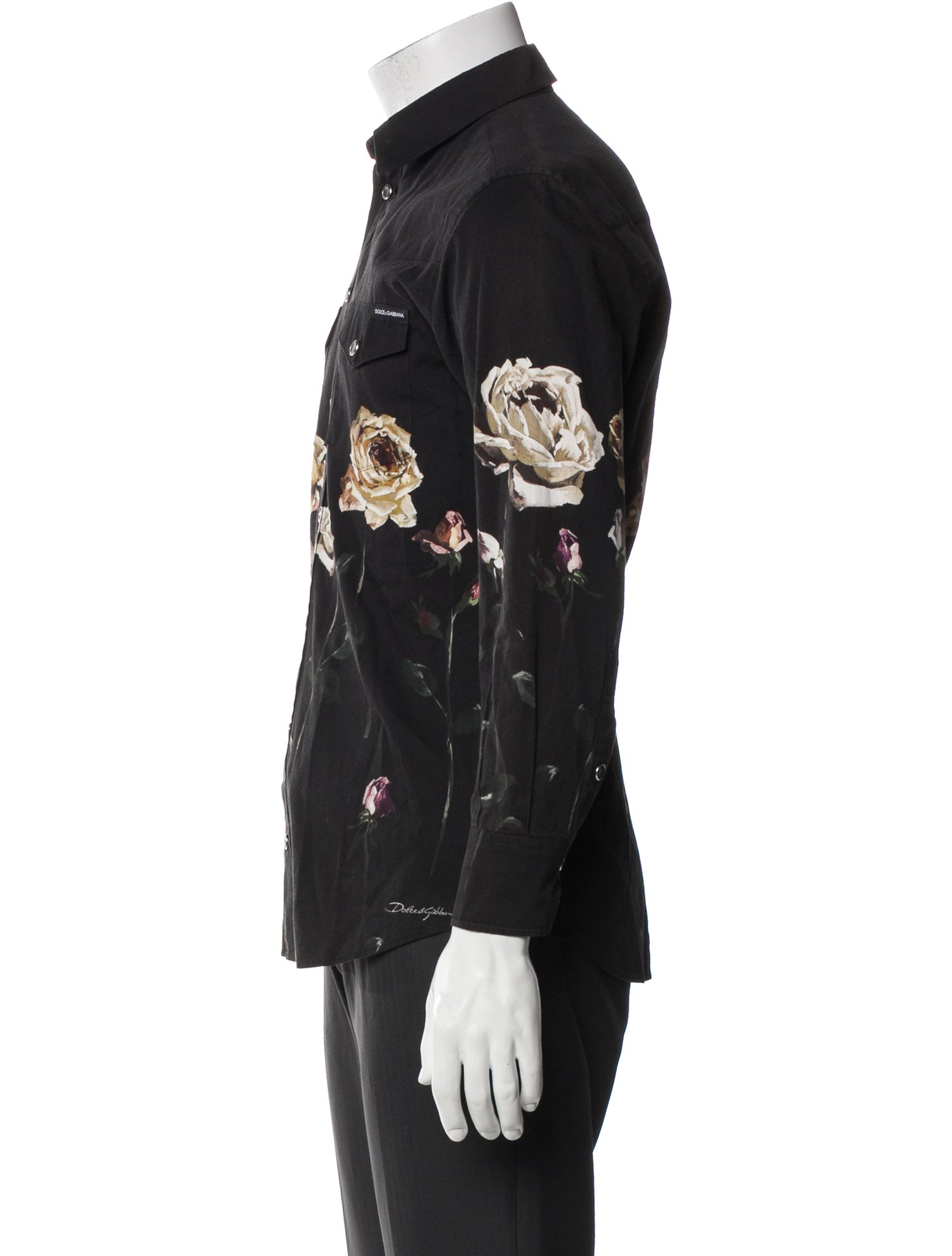 Dolce & Gabbana Floral Print Long Sleeve Shirt