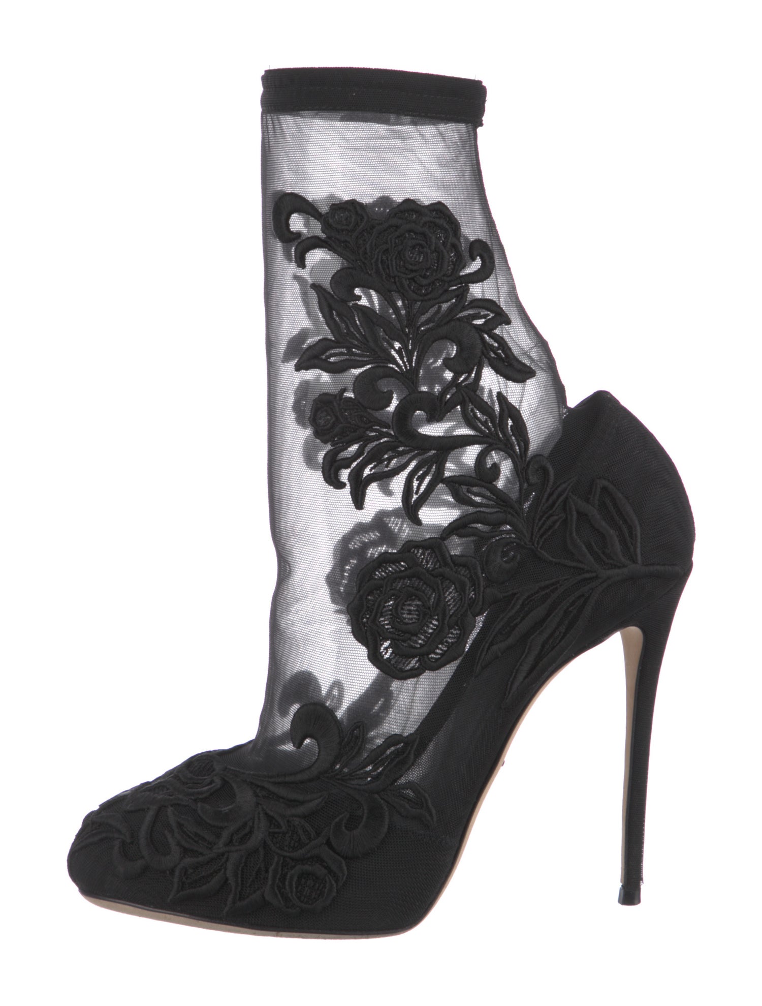 Dolce & Gabbana Mesh Lace Pattern Sock Boots