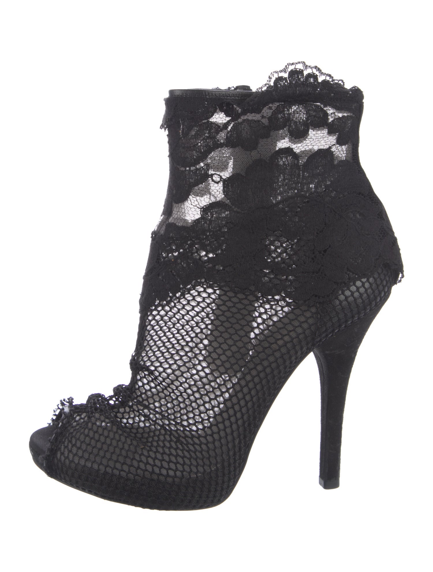 Dolce & Gabbana Lace Lace Pattern Boots