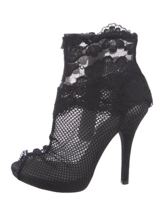 Dolce & Gabbana Lace Lace Pattern Boots