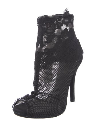 Dolce & Gabbana Lace Lace Pattern Boots