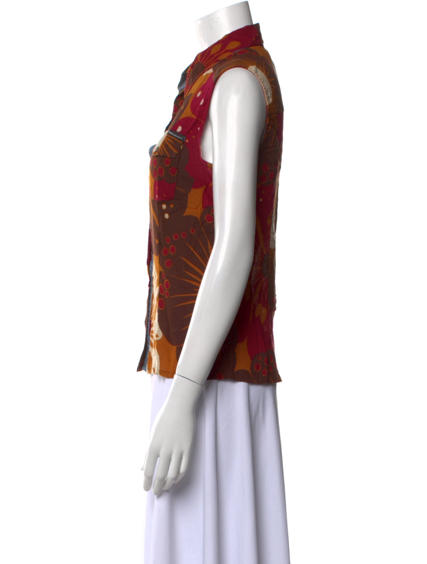 D&G Printed Mock Neck Top