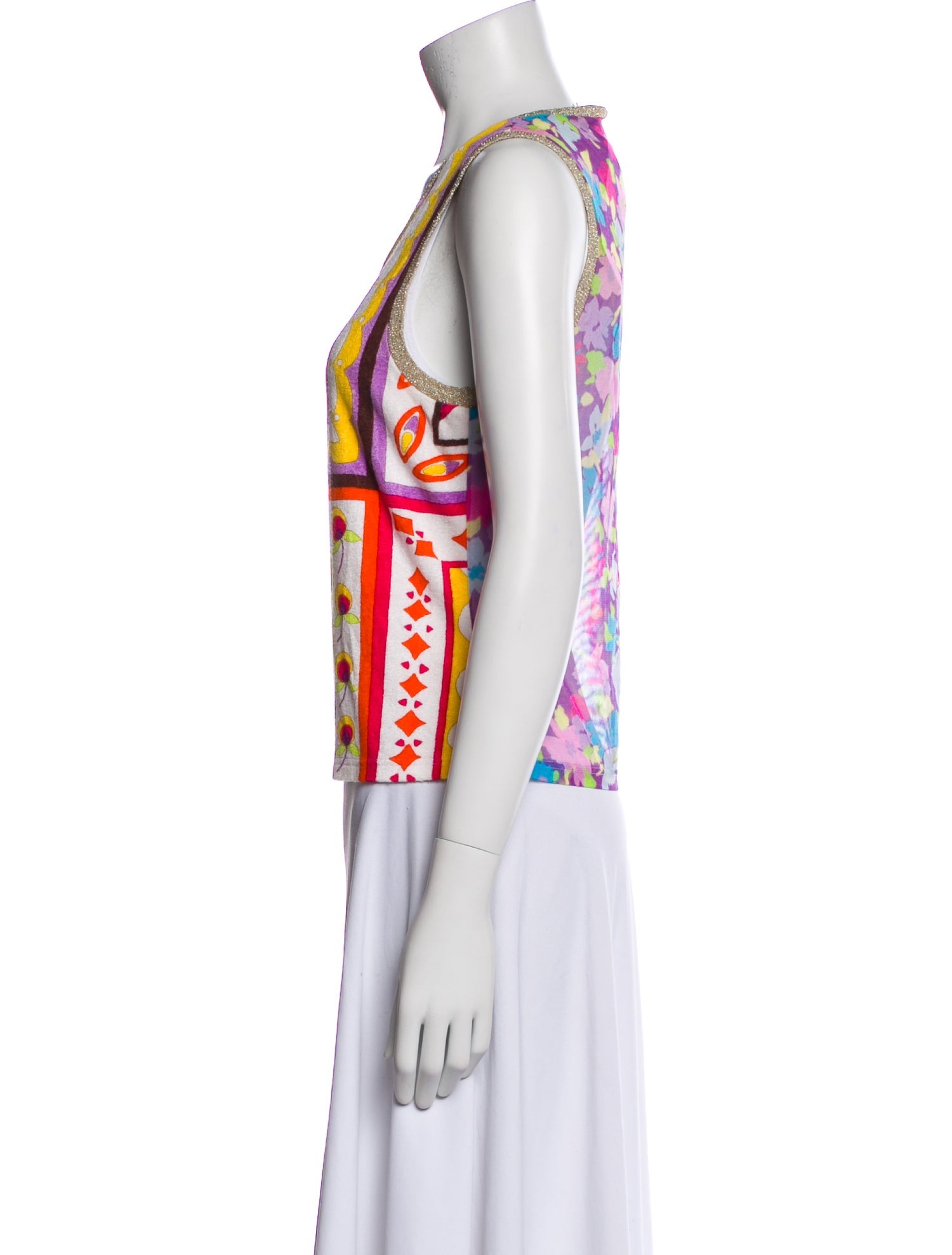 Dolce & Gabbana Printed Scoop Neck Top