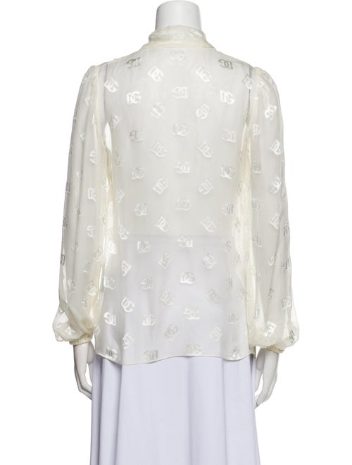 Dolce & Gabbana Floral Print V-Neck Button-Up Top