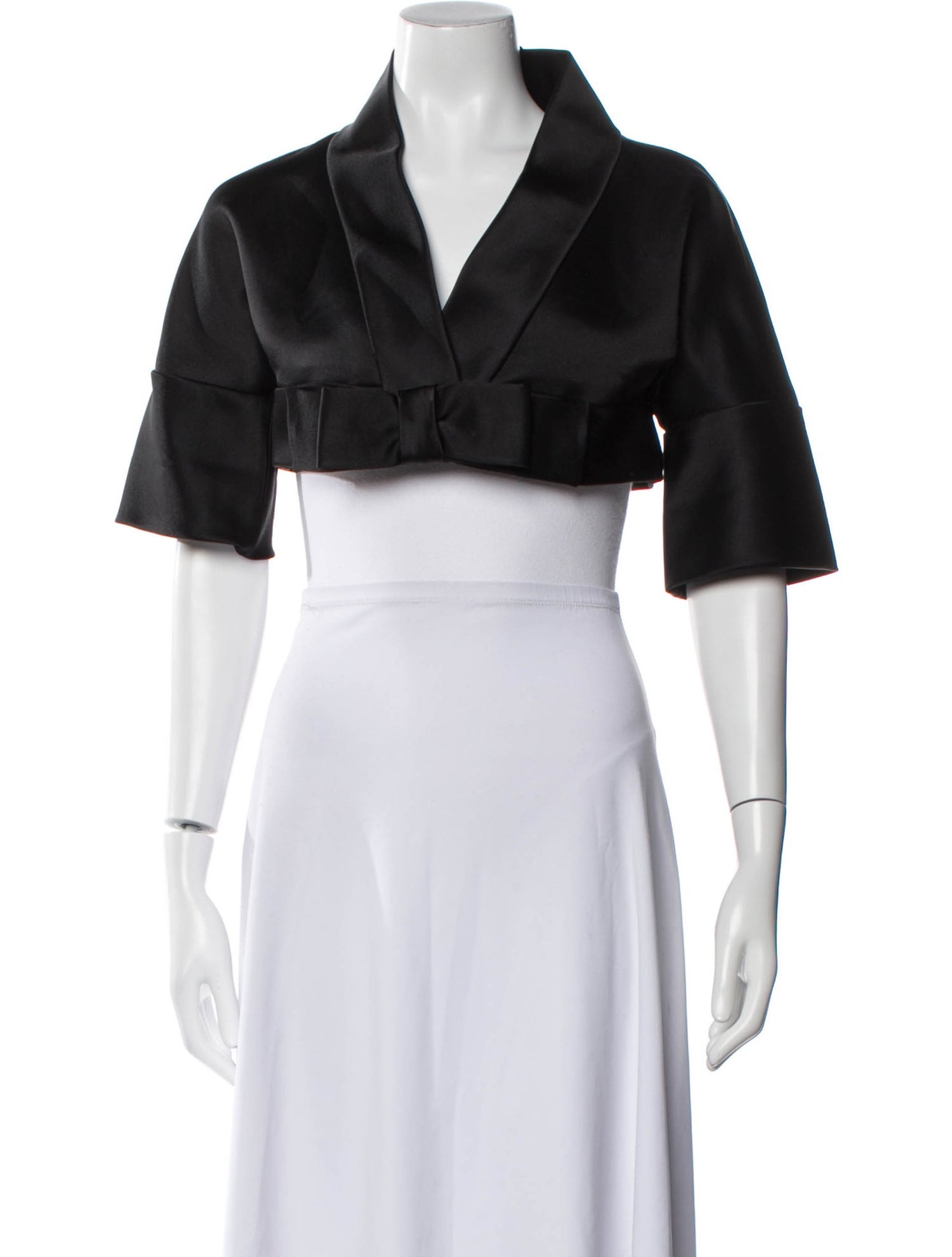 Dolce & Gabbana Silk Short Sleeve Crop Top