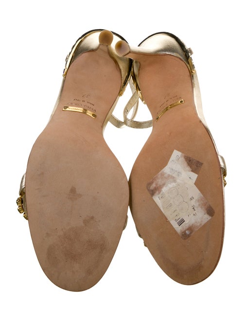 Dolce & Gabbana Leather Chain-Link Accents Sandals