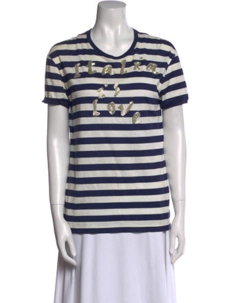 Dolce & Gabbana Striped Crew Neck T-Shirt