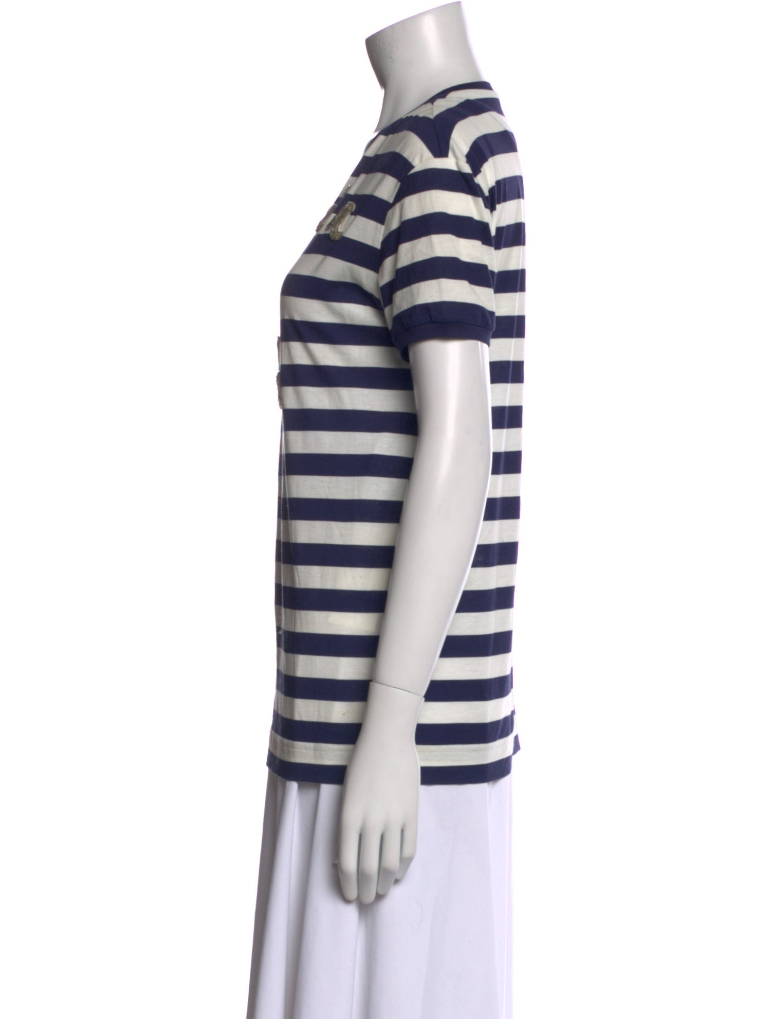 Dolce & Gabbana Striped Crew Neck T-Shirt