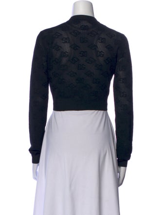 Dolce & Gabbana Printed Crew Neck Crop Top