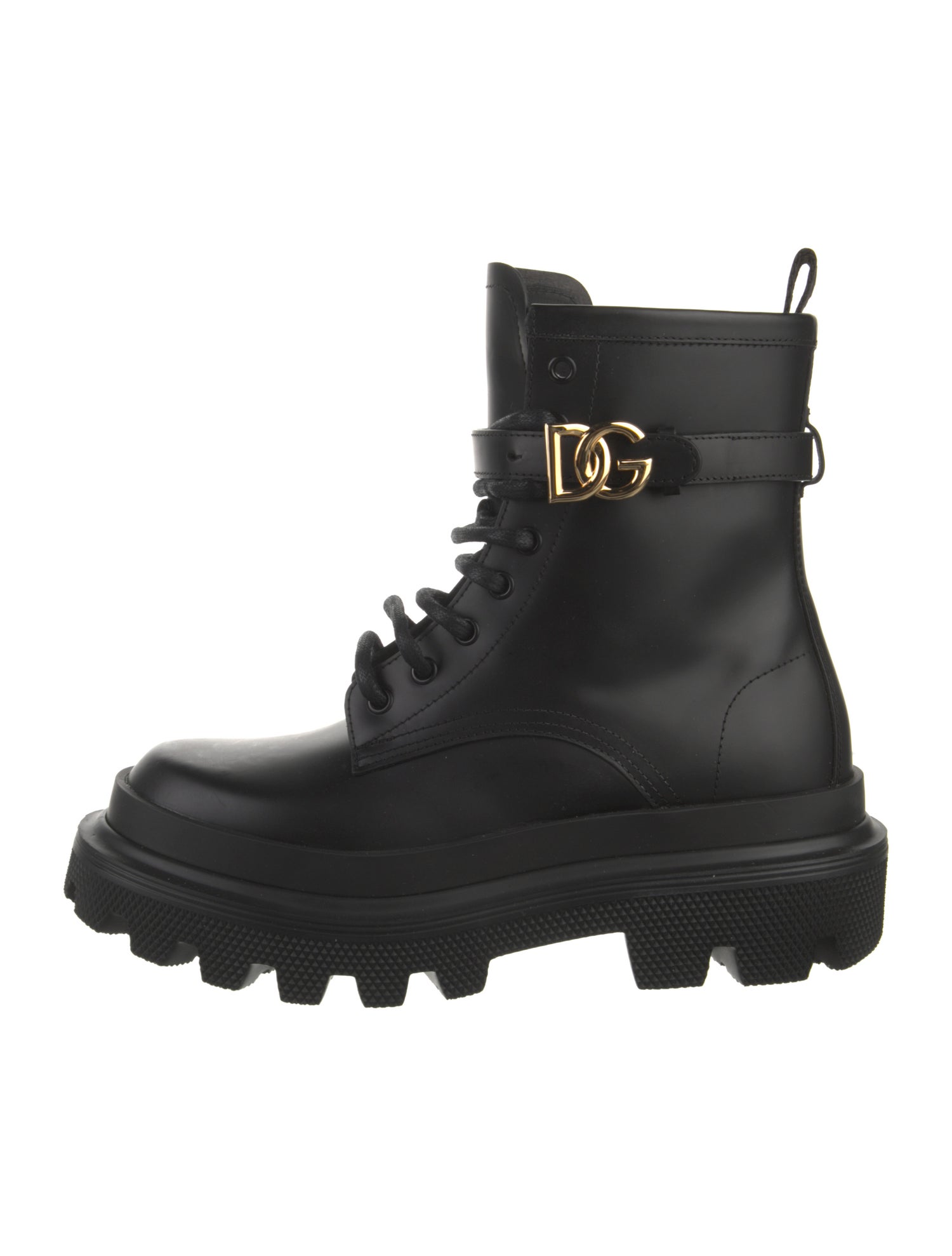 Dolce & Gabbana Leather Combat Boots