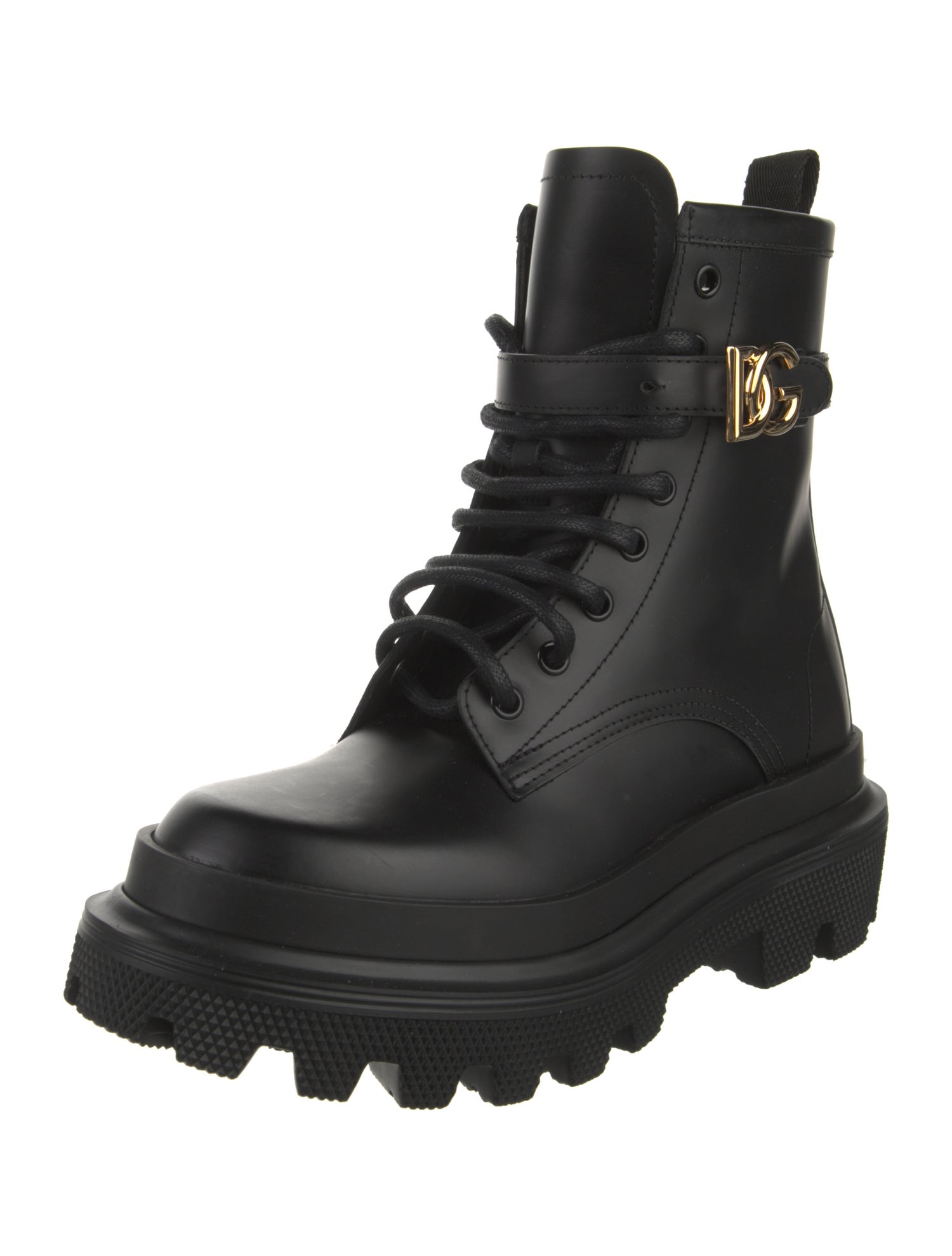 Dolce & Gabbana Leather Combat Boots