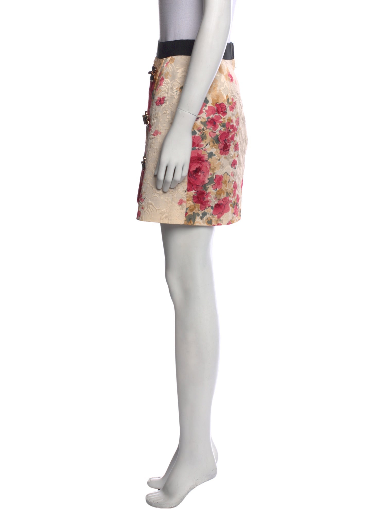 Dolce & Gabbana Floral Print Mini Skirt
