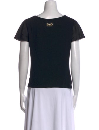 Dolce & Gabbana Silk V-Neck Top
