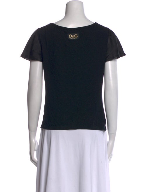 Dolce & Gabbana Silk V-Neck Top