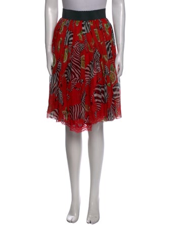 Dolce & Gabbana Silk Knee-Length Skirt