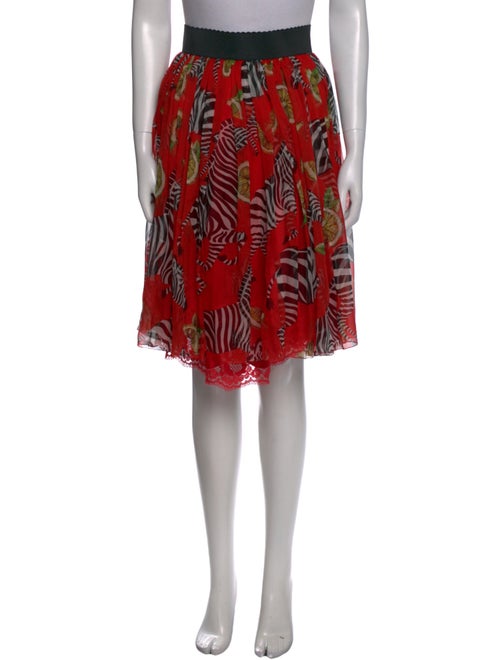 Dolce & Gabbana Silk Knee-Length Skirt