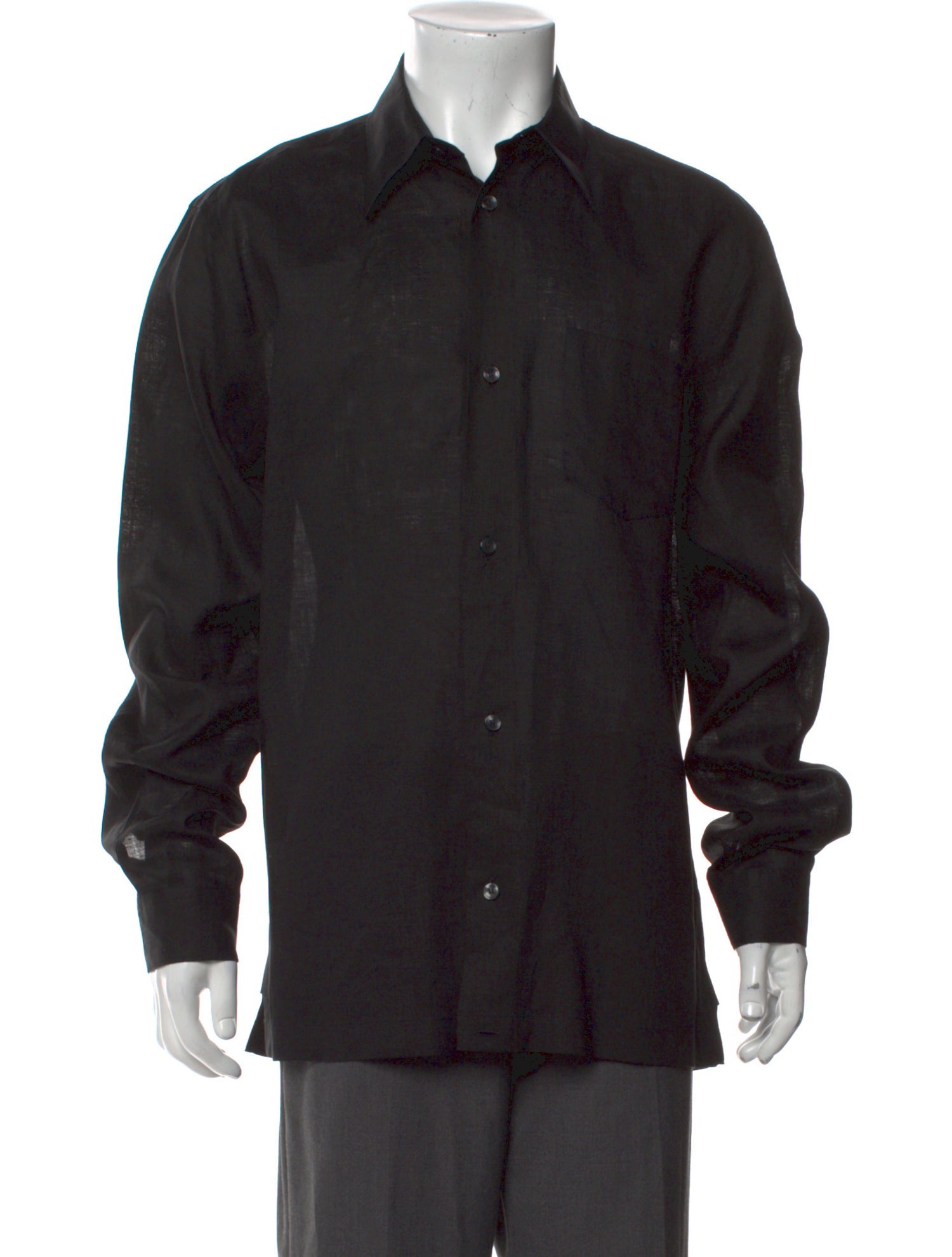Dolce & Gabbana Linen Long Sleeve Dress Shirt