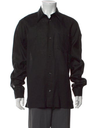 Dolce & Gabbana Linen Long Sleeve Dress Shirt