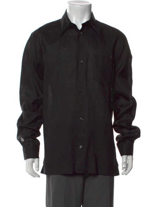 Dolce & Gabbana Linen Long Sleeve Dress Shirt