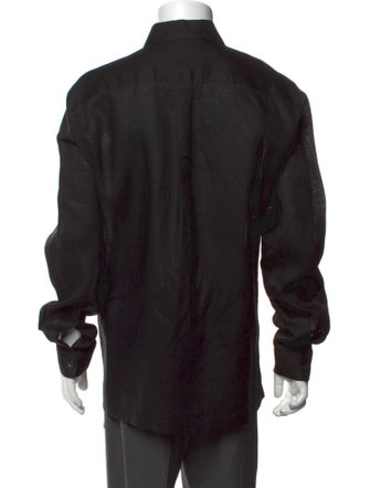 Dolce & Gabbana Linen Long Sleeve Dress Shirt