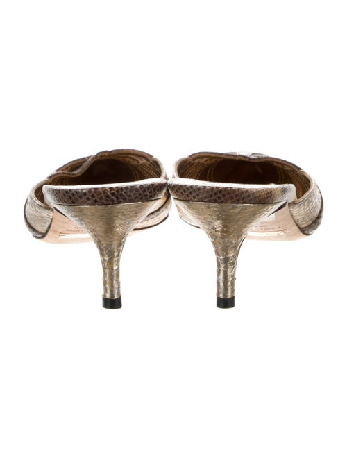 Dolce & Gabbana Snakeskin Animal Print Mules
