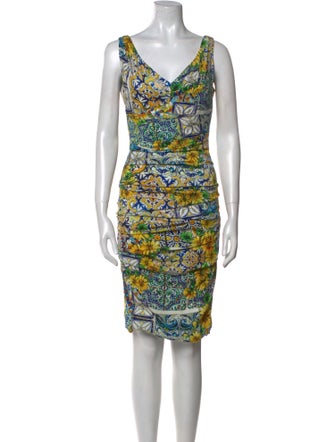 Dolce & Gabbana Silk Knee-Length Dress