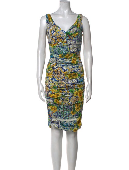 Dolce & Gabbana Silk Knee-Length Dress