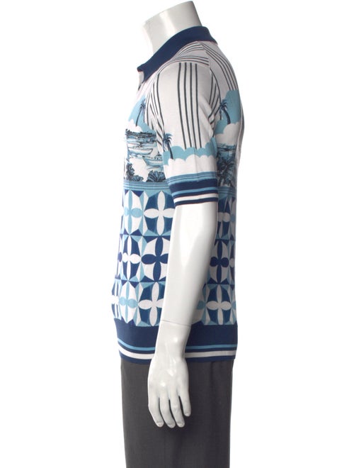 Dolce & Gabbana Silk Printed Polo Shirt