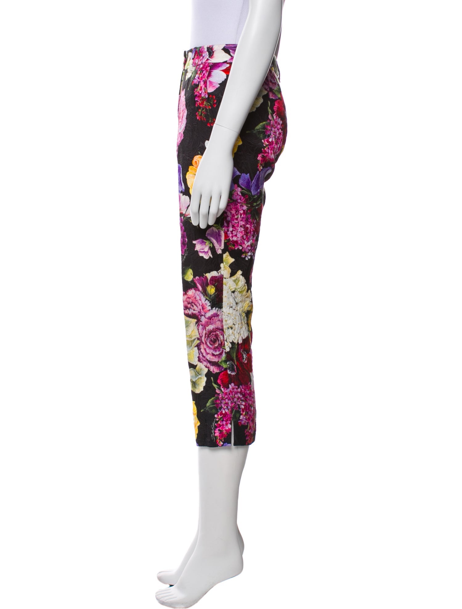 Dolce & Gabbana Floral Print Straight Leg Pants