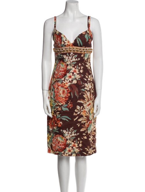 Dolce & Gabbana Linen Midi Length Dress