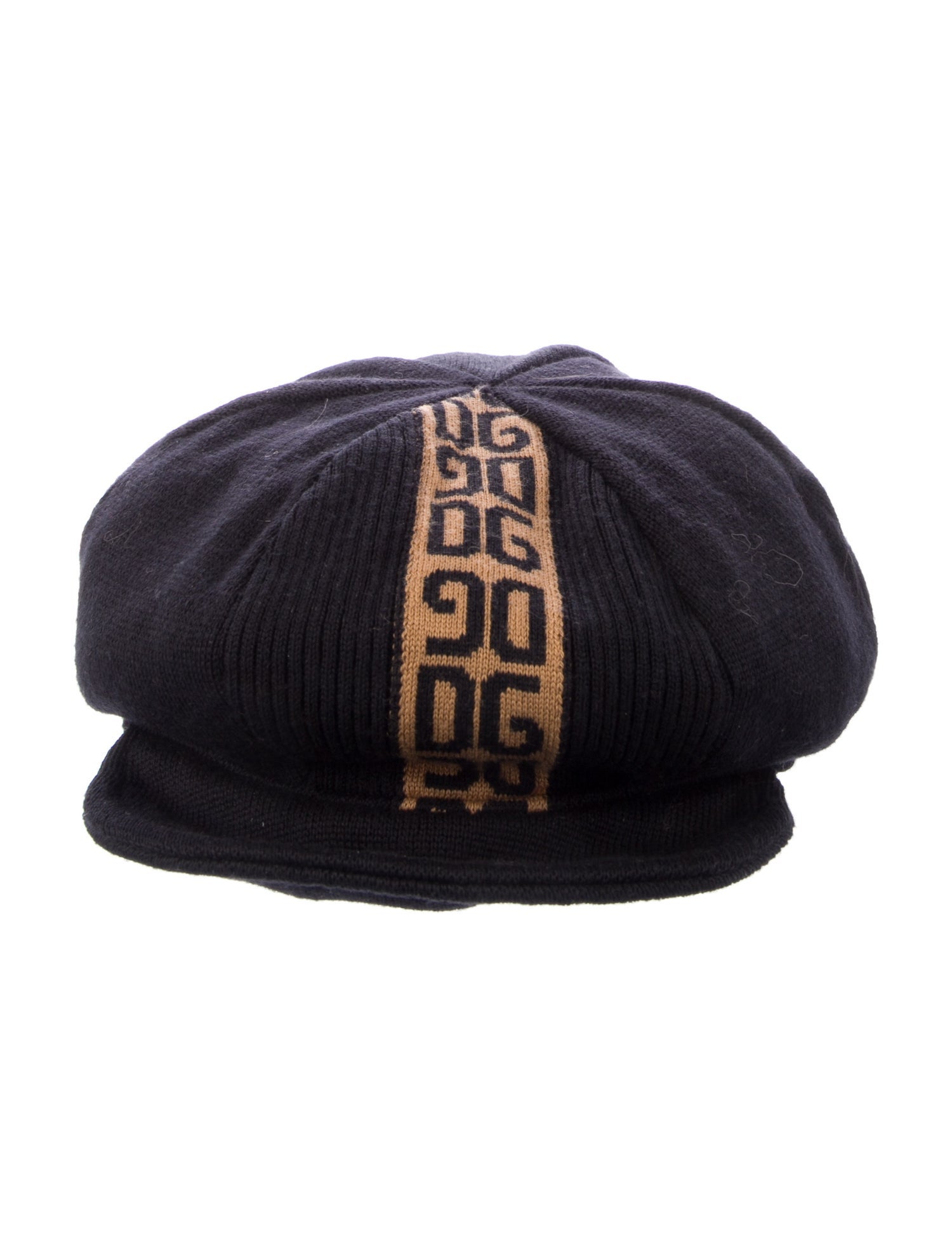 Dolce & Gabbana Wool Patterned Newsboy Hat