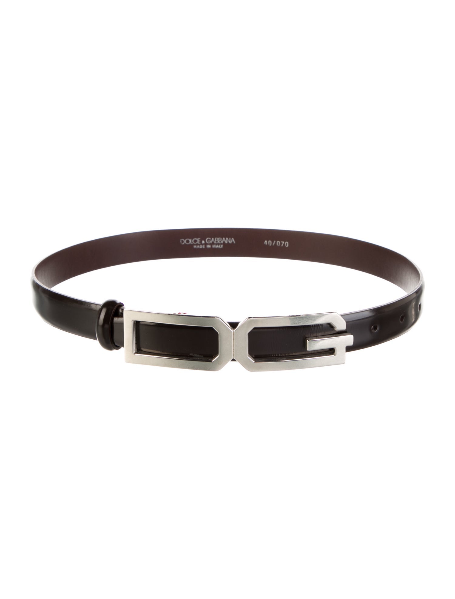 Dolce & Gabbana Skinny Patent Leather Waist Belt