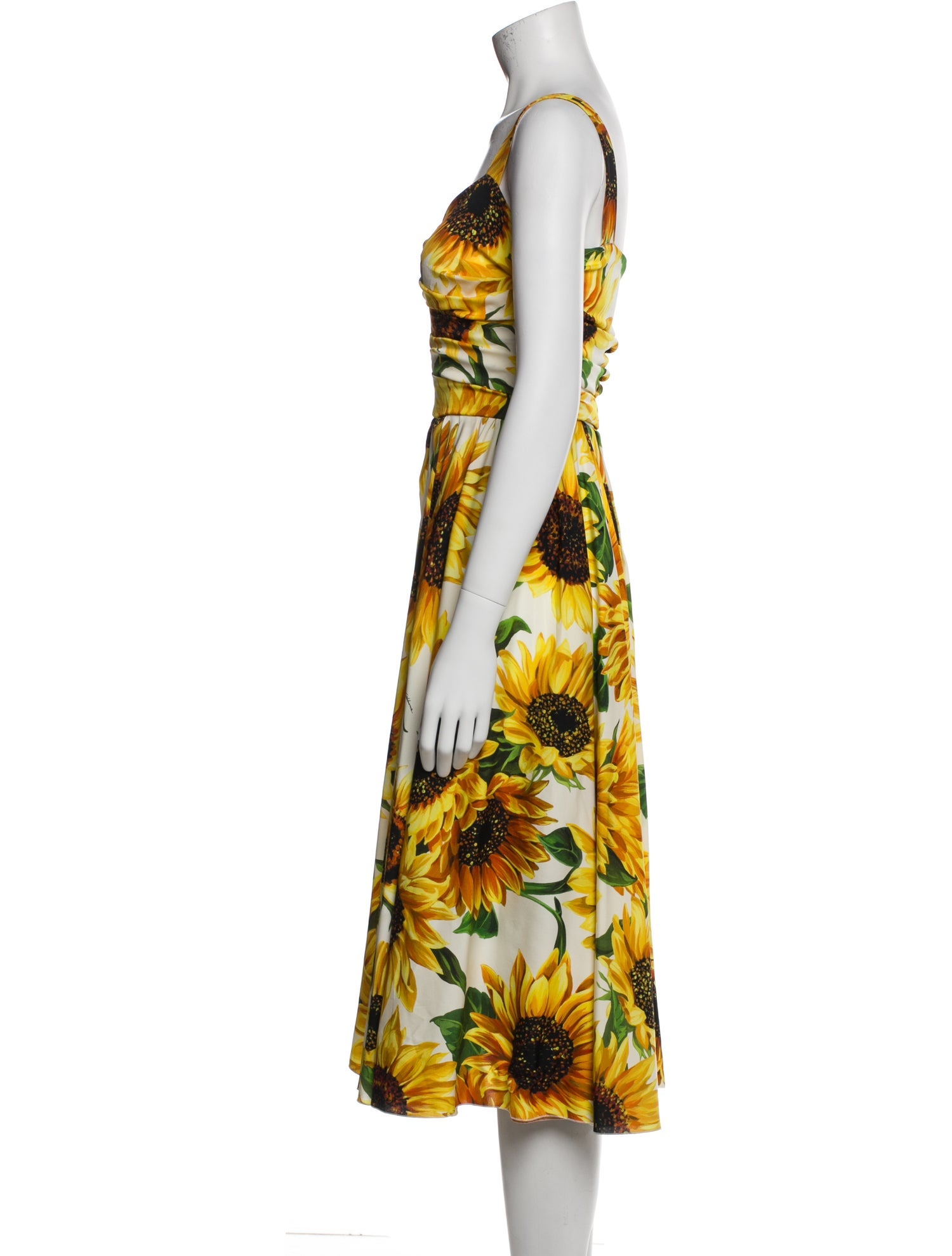 Dolce & Gabbana Silk Midi Length Dress w/ Tags