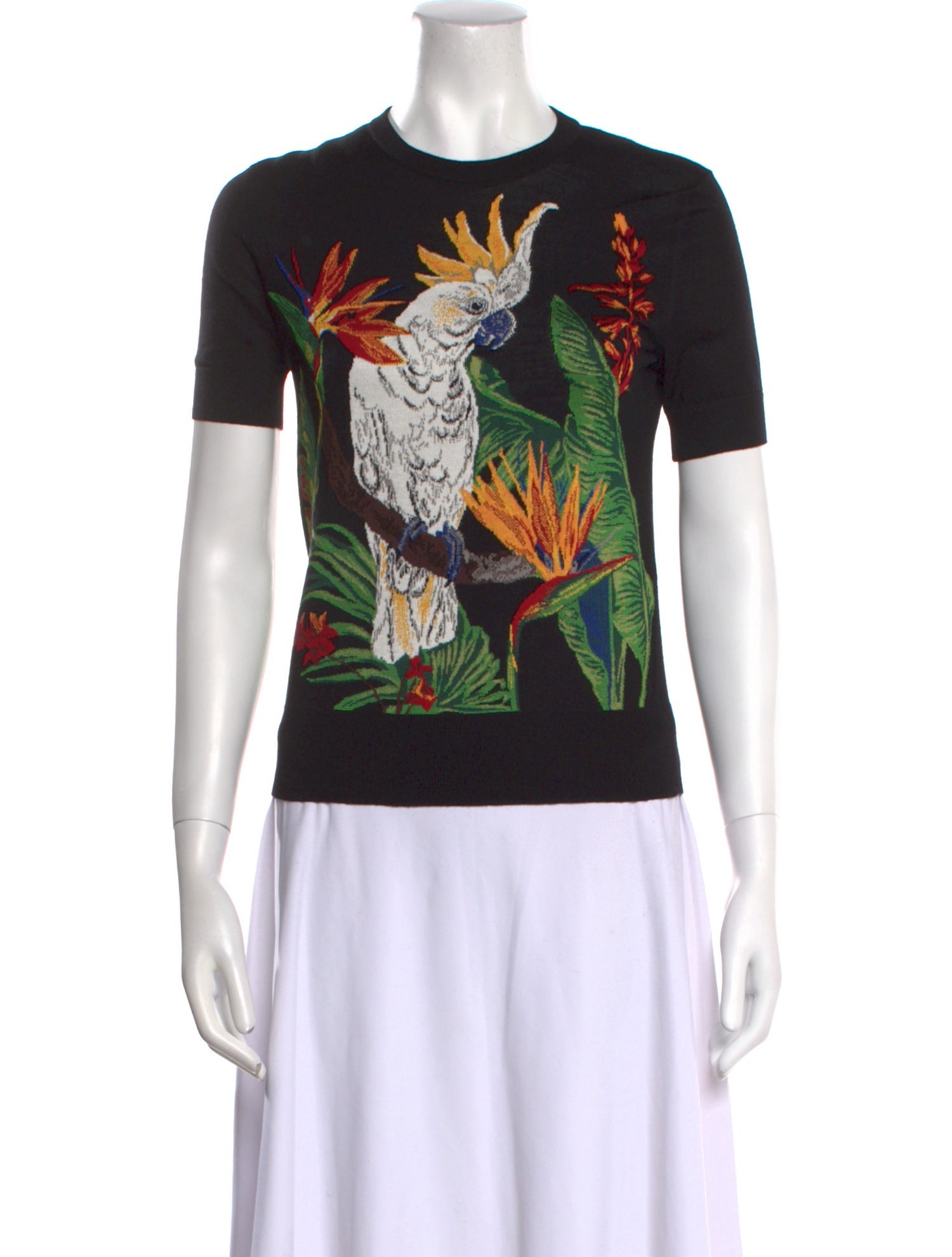 Dolce & Gabbana Virgin Wool Graphic Print Sweater