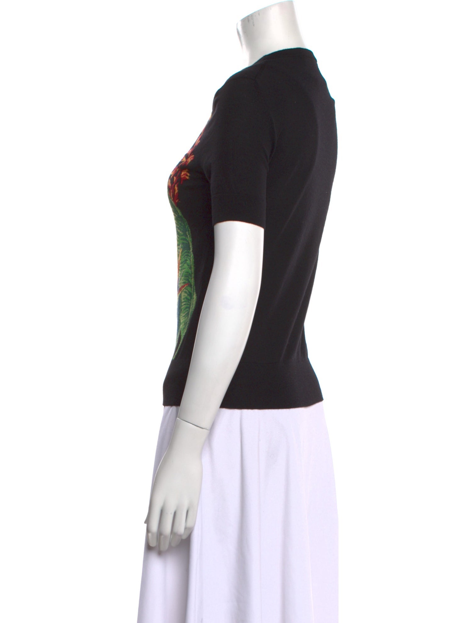 Dolce & Gabbana Virgin Wool Graphic Print Sweater