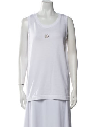 Dolce & Gabbana Graphic Print Scoop Neck Top