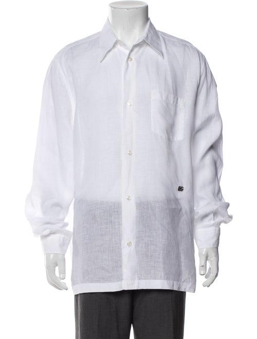 Dolce & Gabbana Linen Long Sleeve Dress Shirt
